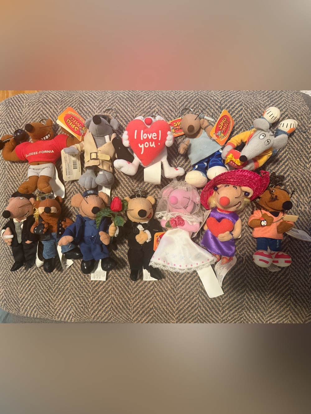Assorted Spice Mice Keychain Set